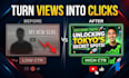 design high CTR faceless youtube thumbnail for your channel