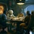 design stunning sci fi illustration group, sci fi team art