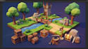 create custom 3d game asset, low poly game props,  environment asset, game art