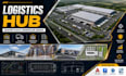 do logistics hub master plan, logistics cad, cargo warehouse plans