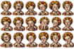 generate a character expressions sheet