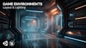 design 3d game environment, game level design layout blockout and unity lighting