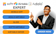 build custom no code apps using airtable, softr, adalo or glide