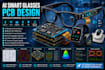design ai smart glasses pcb, embedded firmware, ble and iot hardware