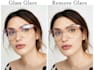 professionally remove glare or reflections from glasses
