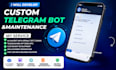 develop you a custom telegram bot , telegram mini app with maintenance