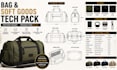 create a professional bag and soft goods tech pack