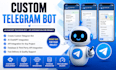 create custom telegram bot, API integration, ai automation for shopping project