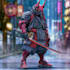 cyberpunk samurai street warrior art desing