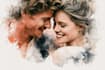 create amazing watercolor couple portrait