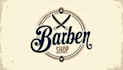 do unique barber shop letter logo design