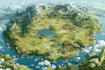 draw a custom map for fantasy, scifi, book or boardgame