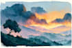 paint landscapes in watercolor