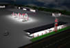 ev charging station 3d visualization,solar rooftop,waiting lounge,car services
