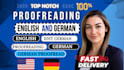 do proofreading, german proofread, copy editor, grammar check, german correct