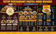 setup restaurant digital menu boards using yodeck screencloud optisigns
