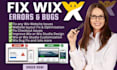 fix wix website bugs responsive issues wix studio error velo code fix cms issues