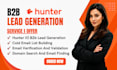do hunter io b2b lead generation cold email list building email verification
