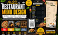 design modern restaurant food pouch bag pizza menu bakery cafe menu digital menu
