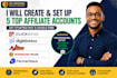 create and setup clickbank digistore24 jvzoo warriorplus amazon accounts