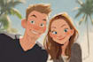 do a cartoon couple in disney style