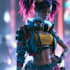 cyberpunk female character desing