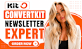 setup convertkit newsletter convertkit email sequence kit landing page expert