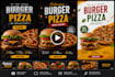 professional burger and pizza poster