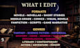 copy edit or line edit your fiction manuscript