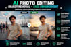 do ai photo editing, retouching and background removal