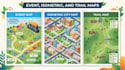 render event map, isometric map, trail map, for vector illustration