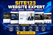 design or redesign site123 website, fix errors and optimize site123 seo