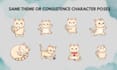 create cute custom illustration stickers and  character