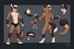 illustrate a furry ref sheet furry reference sheet fursona character