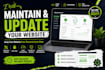 maintain, update and fix your landing page website