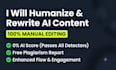manually rewrite, edit, and humanize ai content
