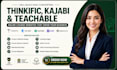 build thinkific website kajabi website teachable online course website podia