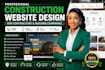 design construction website for contractors and building companies
