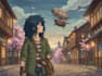 draw original character and anime background