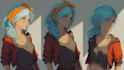 draw your character in semi realism style