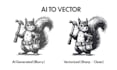 vectorize ai logo and fix text