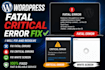 fix wordpress fatal error, critical error and white screen