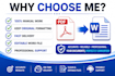 manually convert PDF to editable word document