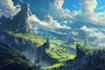 draw a natural landscape and background illustration