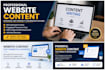 write website content, landing pages and about us pages