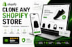 clone shopify, copy shopify, duplicate, redesign shopify store, shopify website