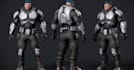 model sci fi armor, mech suit and hard surface character