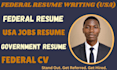 craft  usa federal resume, executive resume, usa jobs