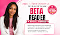 beta read your self help, motivational book and give actionable reader feedback