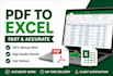 do accurate data entry, copy paste, PDF to excel, excel data entry